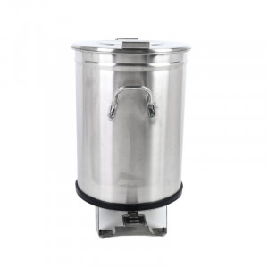 Poubelle Inox avec Pédale - 50 L