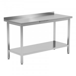 Table Inox avec Dosseret et Etagère - 1600 x 700 mm