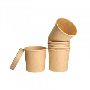 Pot à Soupe Kraft - 360 ml - Lot de 50