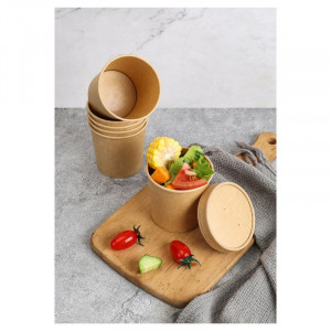 Pot à Soupe Kraft - 360 ml - Lot de 50