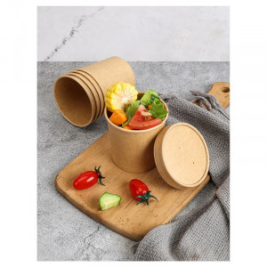 Pot à Soupe Kraft - 360 ml - Lot de 50