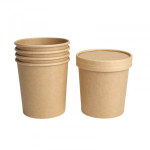 Pot à Soupe Kraft - 480 ml - Lot de 50