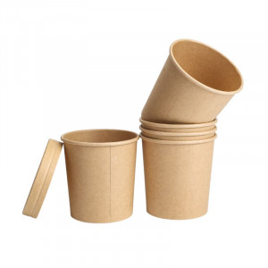 Pot à Soupe Kraft - 480 ml - Lot de 50