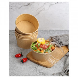 Bol à Salade Kraft - 1000 ml - Lot de 50