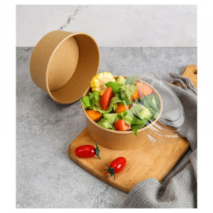 Bol à Salade Kraft - 750 ml - Lot de 50